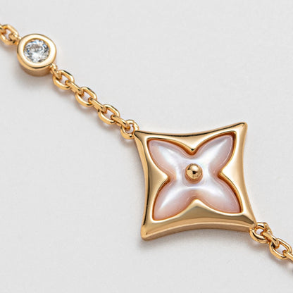 [Elitejewels]STAR 1 DIAMOND PINK GOLD BRACELET