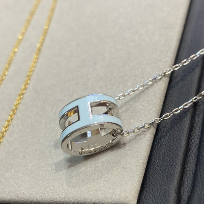 [Elitejewels]POP H LIGHT BLUE NECKLACE