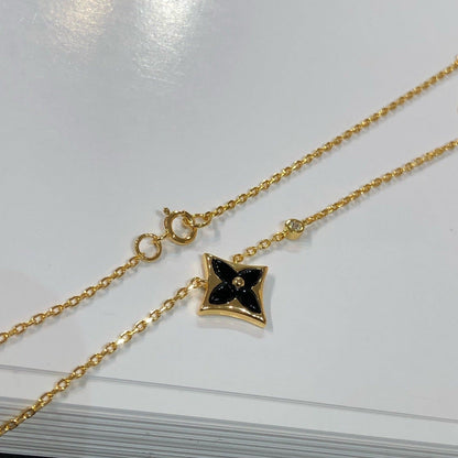 [Elitejewels]スターブラックモップネックレス