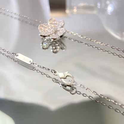 [Elitejewels]FLOWER DIAMOND NECKLACE