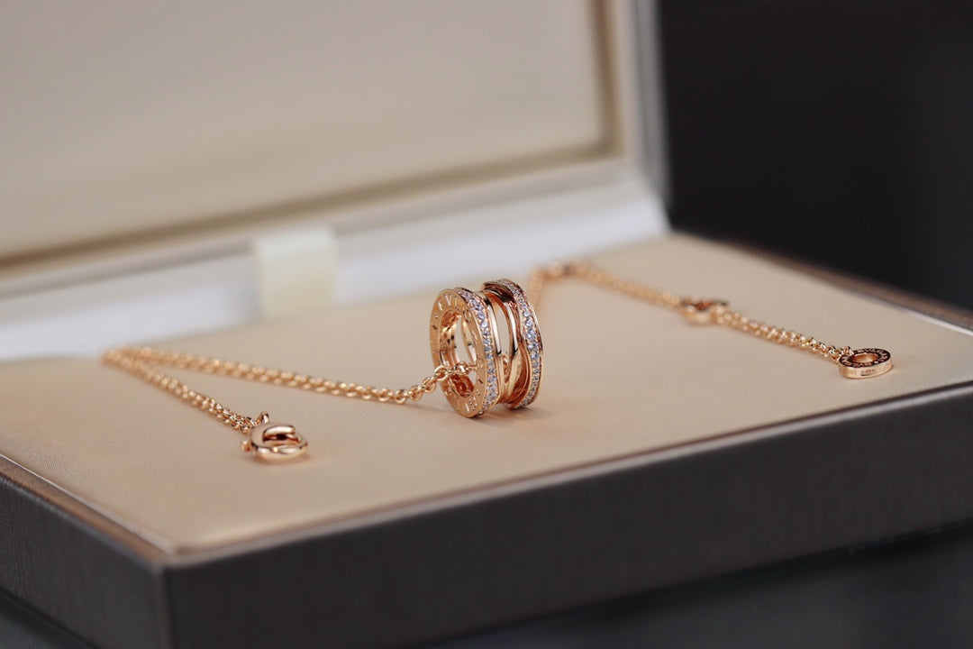 [Elitejewels]ZERO 1 PINK GOLD NECKLACE