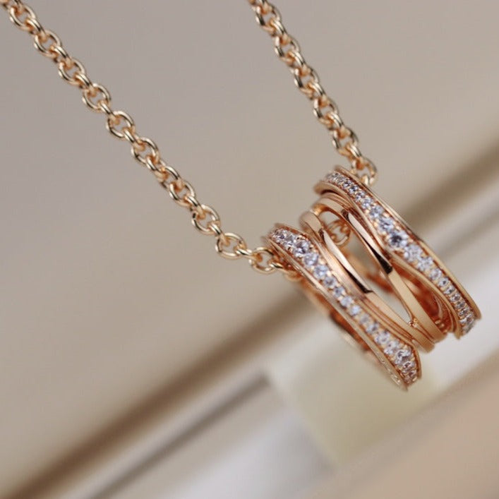 [Elitejewels]ZERO 1 PINK GOLD NECKLACE