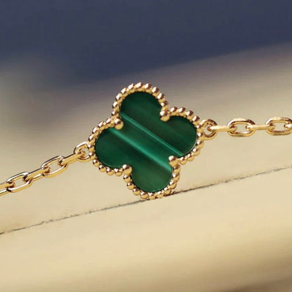 [Elitejewels]CLOVER 20 MOTIFS MALACHITE GOLD