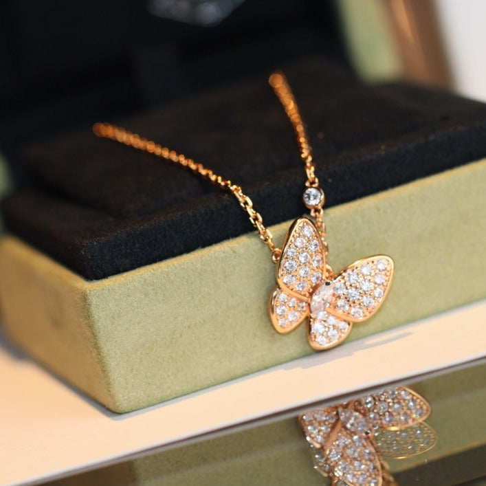 [Elitejewels]BUTTERFLY DIAMOND NECKLACE