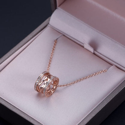 [Elitejewels]ZERO 1 PINK GOLD DIAMOND OPEN NECKLACE