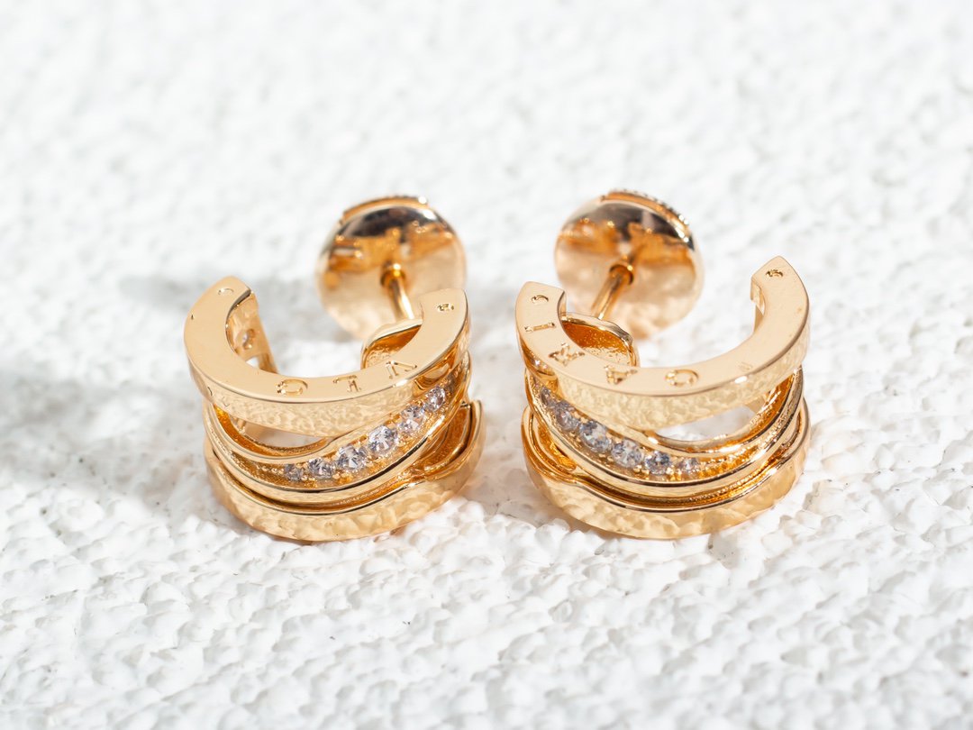 [Elitejewels]ZERO 1 PINK GOLD DIAMONDS EARRINGS