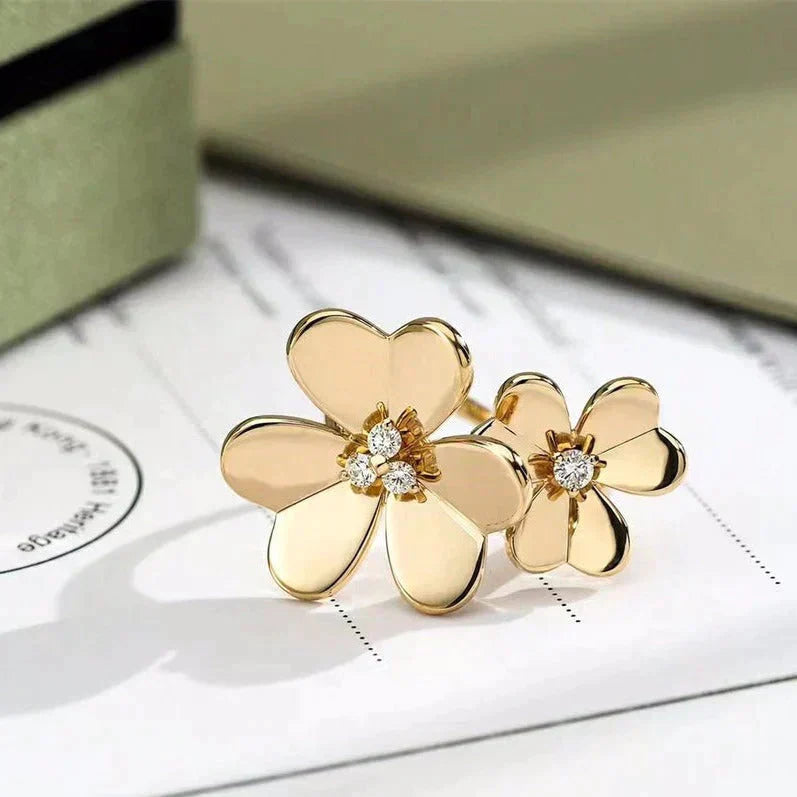 [Elitejewels]CLOVER COMOS GOLD DIAMOND RING