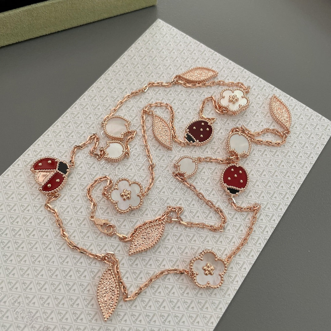 [Elitejewels]LUCKY SPRING 15 MOTIVE ROSÉGOLD HALSKETTE