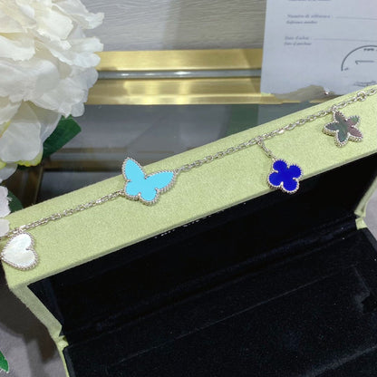 [Elitejewels]LUCKY SPRING SILVER BRACELET 4 MOTIF