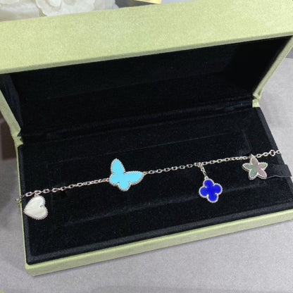 [Elitejewels]LUCKY SPRING SILVER BRACELET 4 MOTIF