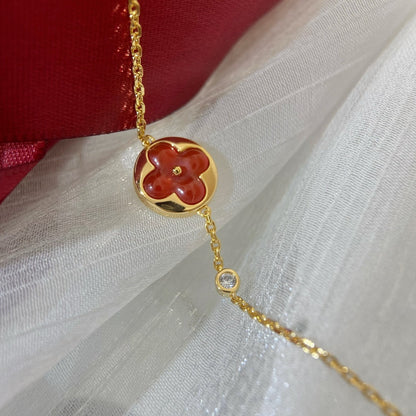 [Elitejewels]SUN PEDANT CARNELIAN BRACELET