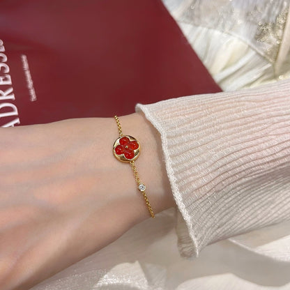 [Elitejewels]SUN PEDANT CARNELIAN BRACELET