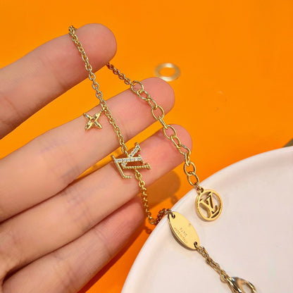 [Elitejewels]LOGO STAR MOTIF GOLD BRACELET