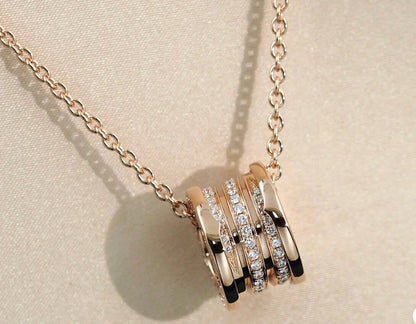 [Elitejewels]ZERO 1 PINK GOLD DIAMOND NECKLACE