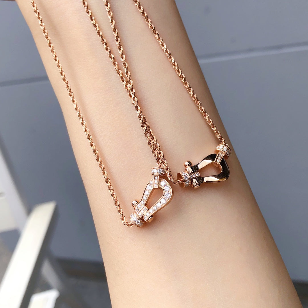 [Elitejewels]FORCE 10 PINK GOLD DIAMOND NECKLACE