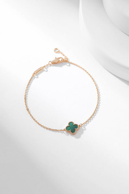 [Elitejewels]CLOVER BRACELET MALACHITE 1 MOTIF