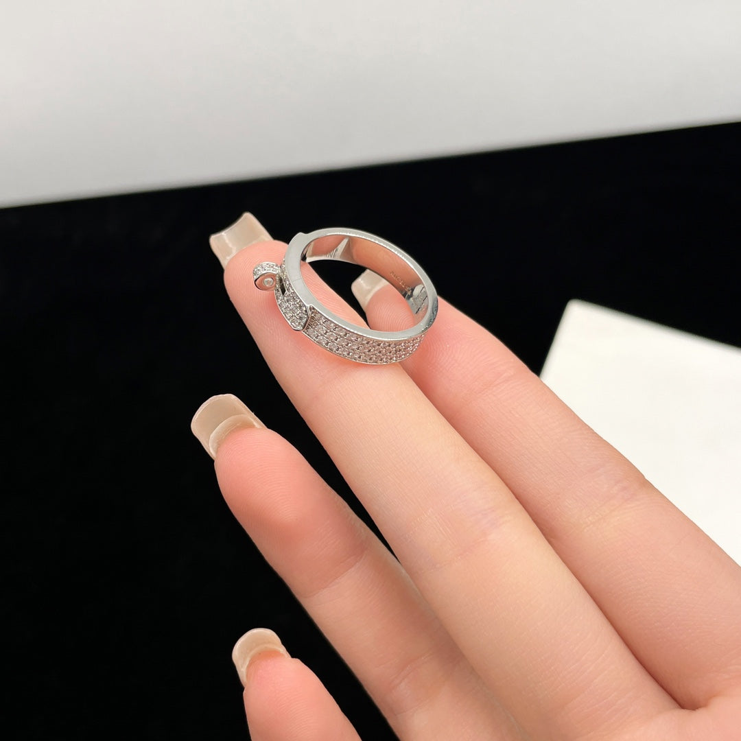 [Elitejewels]KELLY SILVER DIAMOND RING