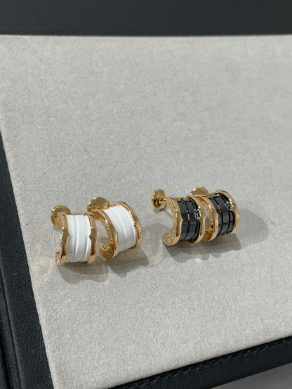 [Elitejewels]ZERO 1 PINK GOLD CERAMIC EARRINGS