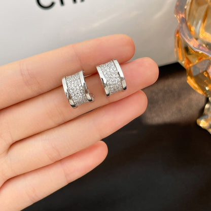 [Elitejewels]ZERO 1 DIAMOND PAVED EARRINGS