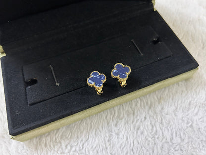 [Elitejewels]CLOVER PIETERSITE MEDIUM STUD EARRINGS