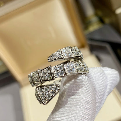 [Elitejewels]SERPENTI DOPPELRING SILBER MIT DIAMANTEN