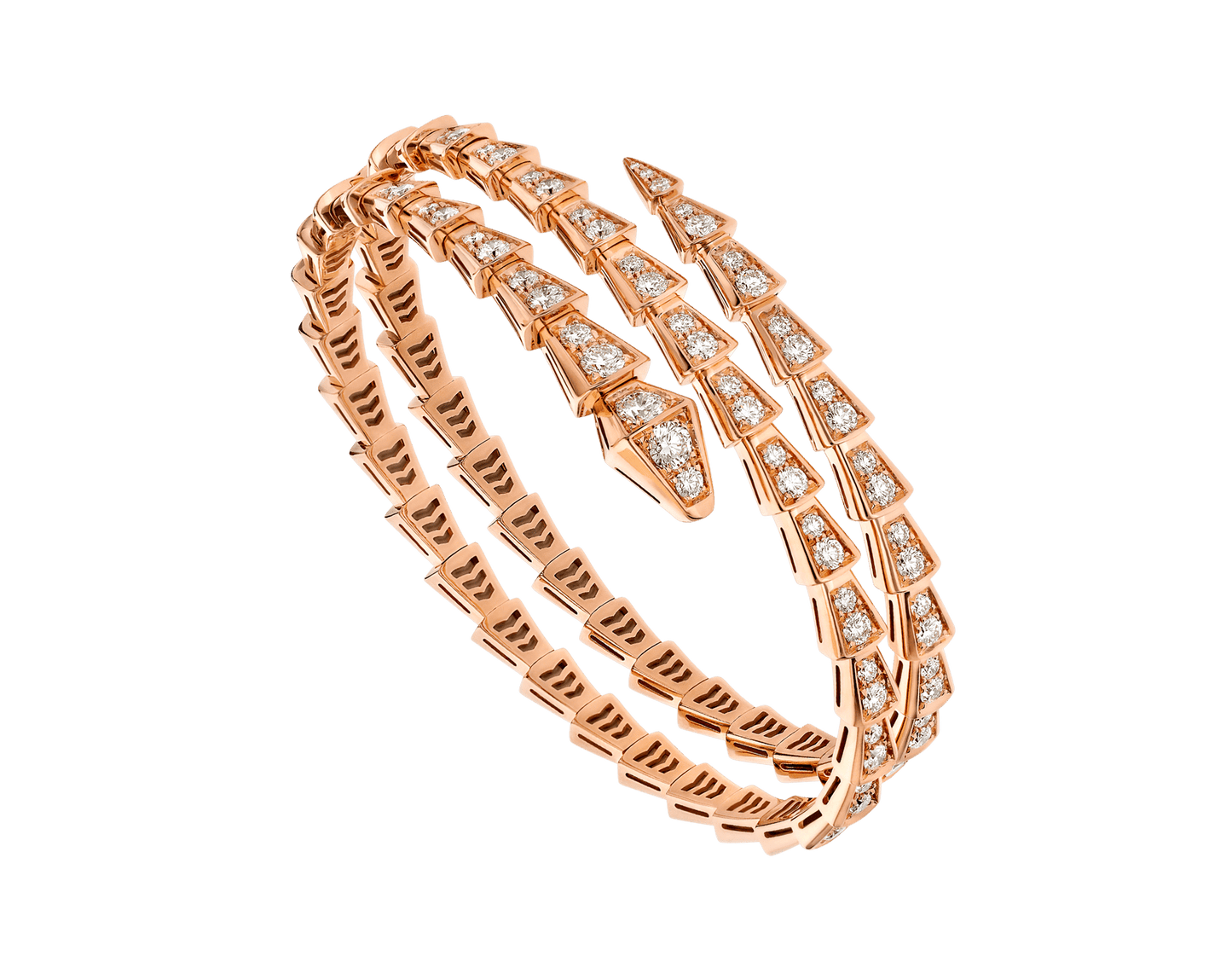 [Elitejewels]SERPENTI ARMBAND ROTGOLD DIAMANT ZWEIREIHIG