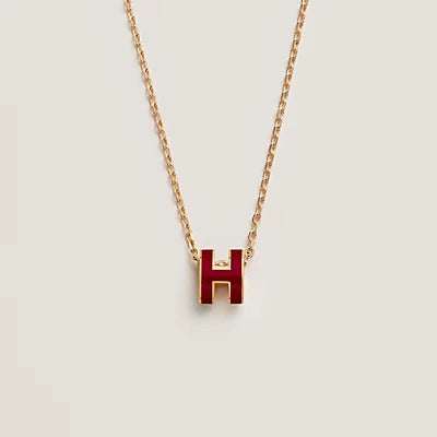 [Elitejewels] HM CLIC ROTE EMAILLE GOLD HALSKETTE