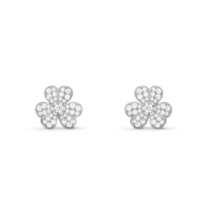 [Elitejewels]CLOVER COMOS DIAMOND EARRINGS SILVER