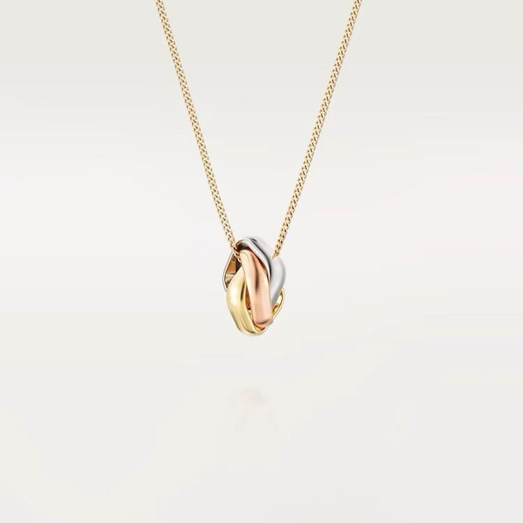 [Elitejewels]TRINITY NECKLACE GOLD SMALL MODEL