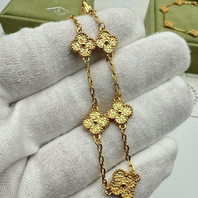 [Elitejewels]CLOVER 6 MOTIFS BRONZING BRACELET