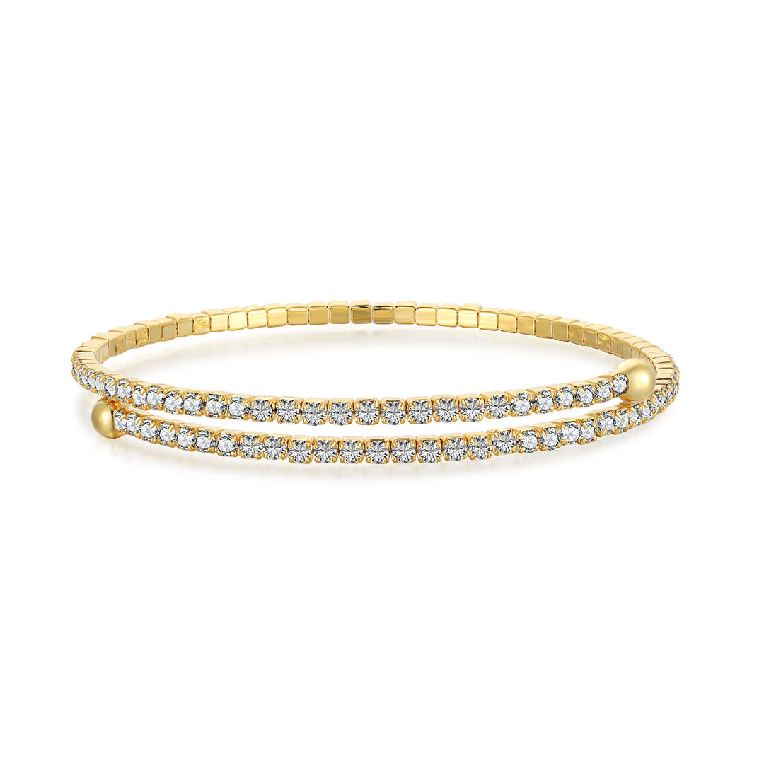 [Elitejewels]Row of Diamonds Round Fashion Bracelet