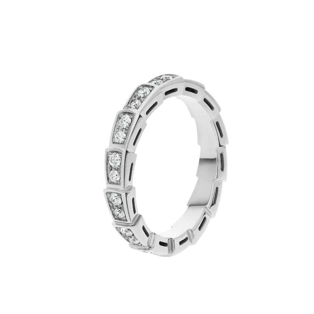 [Elitejewels]SERPENTI RING SILBER DIAMANT GEPAPERT 3MM