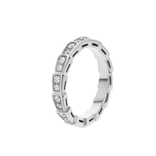 [Elitejewels]SERPENTI RING SILBER DIAMANT GEPAPERT 3MM