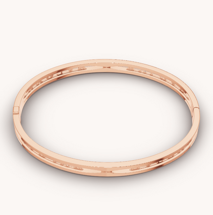 [Elitejewels]ZERO 1 SPIRAL LOGO ROSA GOLD ARMBAND