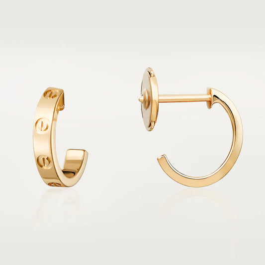 [Elitejewels]LOVE EARRINGS 2.65MM PINK GOLD