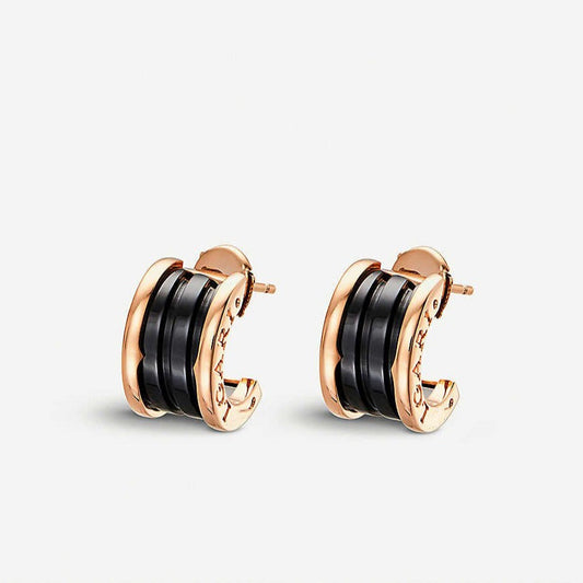 [Elitejewels]ZERO 1 PINK GOLD CERAMIC EARRINGS