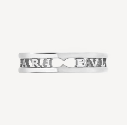 [Elitejewels]ZERO 1 ONE-BAND WITH OPENWORK LOGO SPIRAL RING