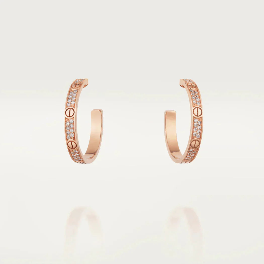 [Elitejewels] Creolen aus Roségold mit Diamanten von Love