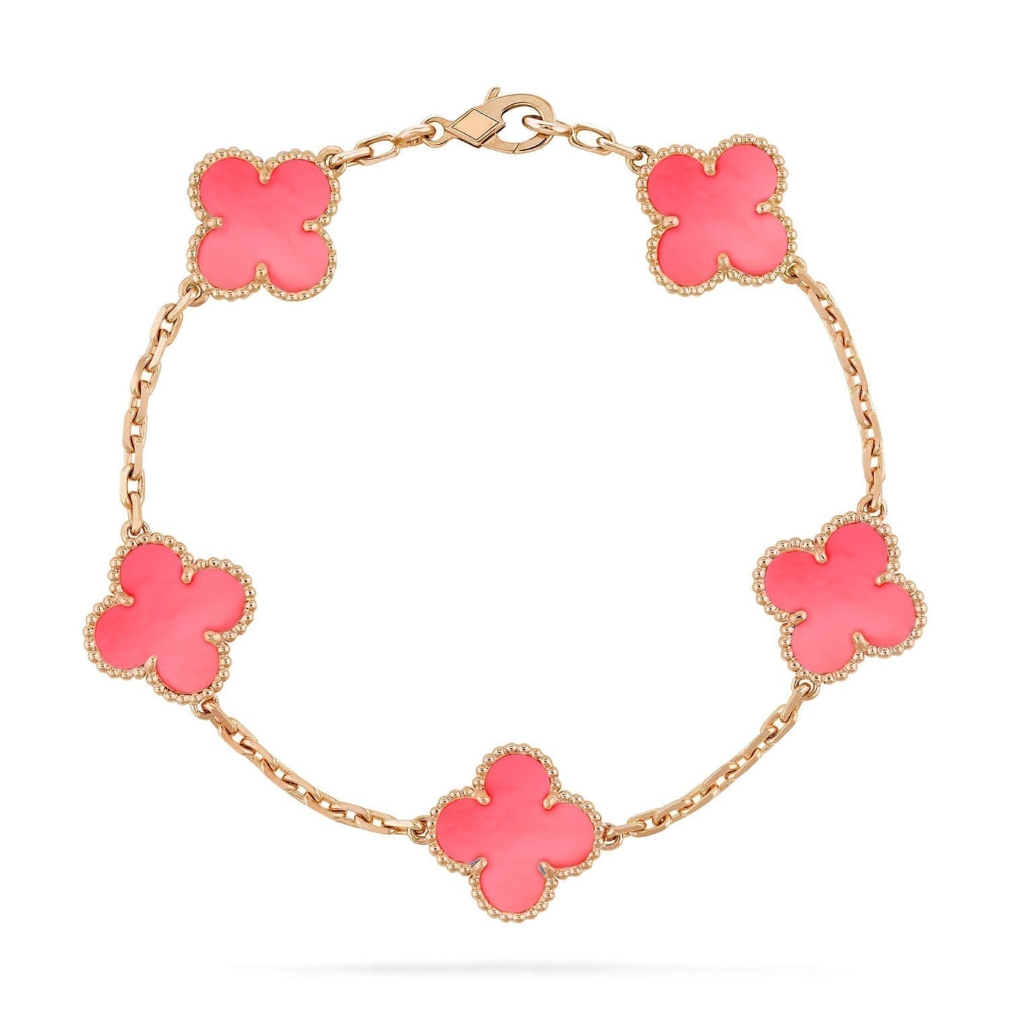 [Elitejewels]CLOVER 5 ROSA MOP ARMBAND