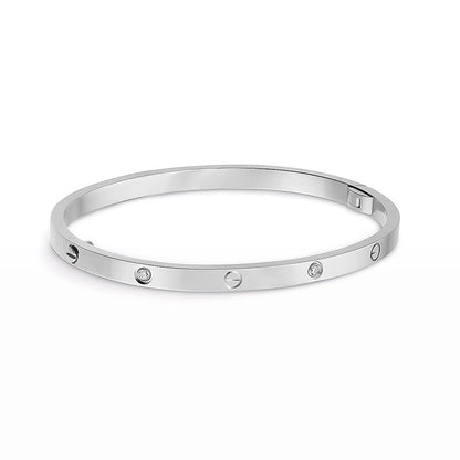 [Elitejewels] LIEBE ARMBAND 3,65 MM 6 DIAMANTEN