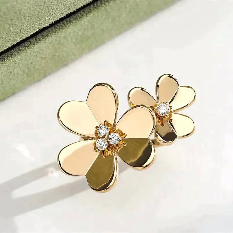 [Elitejewels]CLOVER COMOS GOLD DIAMOND RING