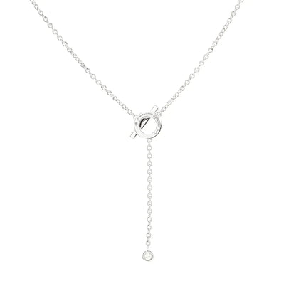 [Elitejewels]FINESSE SILVER DIAMOND NECKLACE