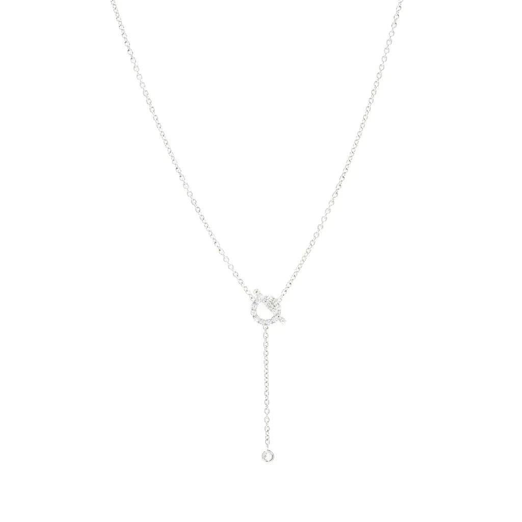 [Elitejewels]FINESSE SILVER DIAMOND NECKLACE