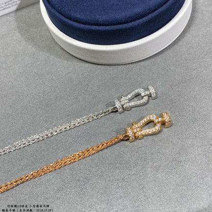 [Elitejewels]FORCE スモールホースシューダイヤモンドチェーンロープブレスレット