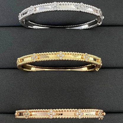 [Elitejewels]CLOVER BRACELET 4MM DIAMONDS