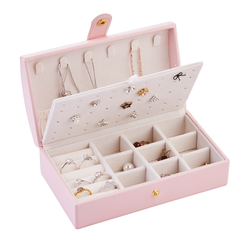 EXQUISITE PU LEATHER PORTABLE JEWELRY BOX