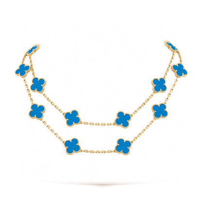 [Elitejewels]CLOVER 20 MOTIFS TURQUOISE GOLD