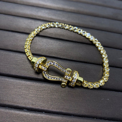 [Elitejewels]FORCE  HORSESHOE  DIAMOND TENNIS BRACELET