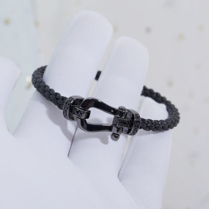 [Elitejewels]FORCE LARGE SERIES HORSESHOE BLACK SAMURAI BRACELET