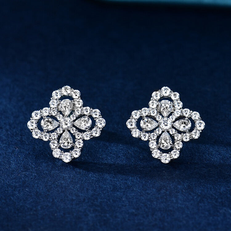 [Elitejewels]LOOP EARRINGS FULL MOTIF DIAMOND 16MM